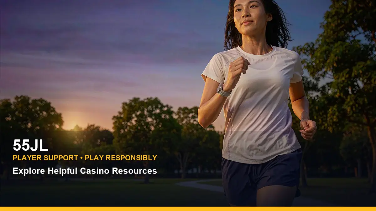 55JL responsible gaming guide featuring a mobile-friendly casino play setting and a short break from gaming