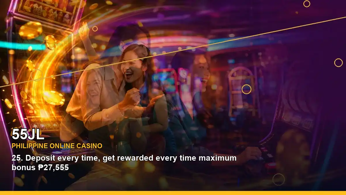 55JL Philippines casino guide featuring a panoramic VIP lounge, rewards information and an adult Filipina casino host