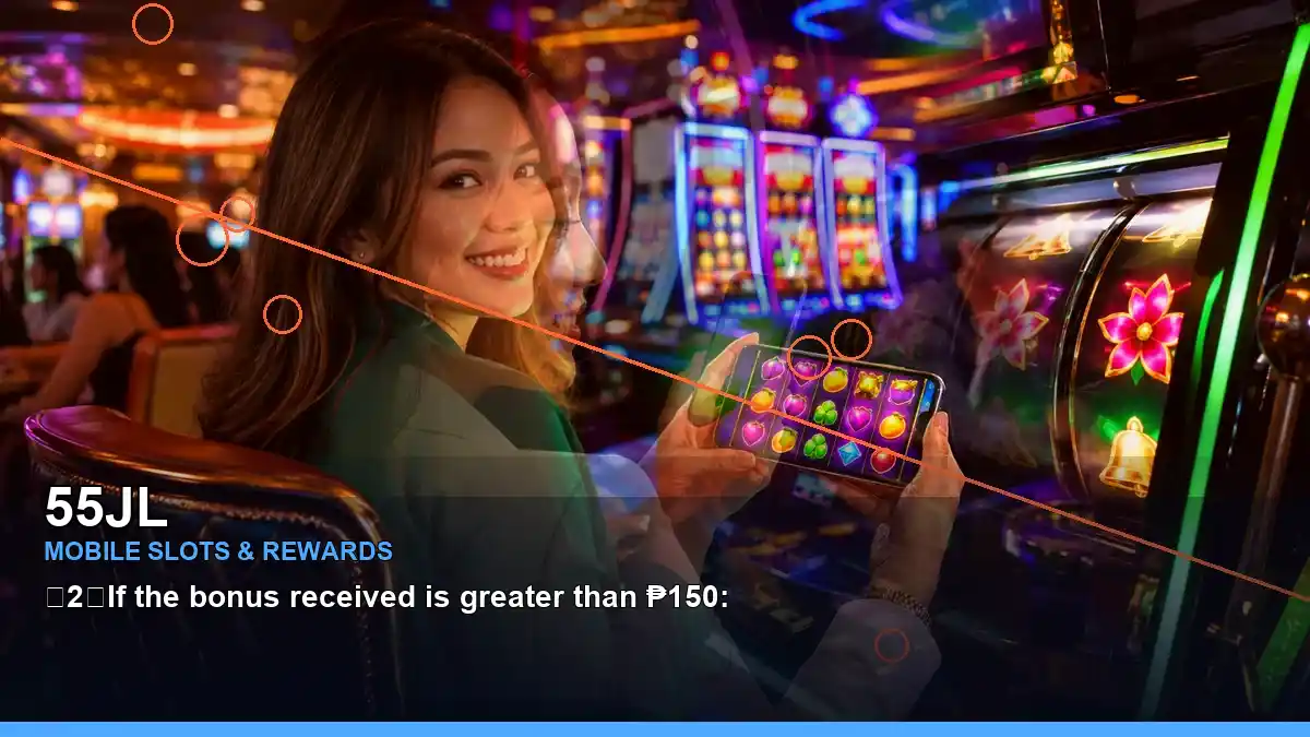 55JL casino bonus games displayed in a layered collage with an adult casino host