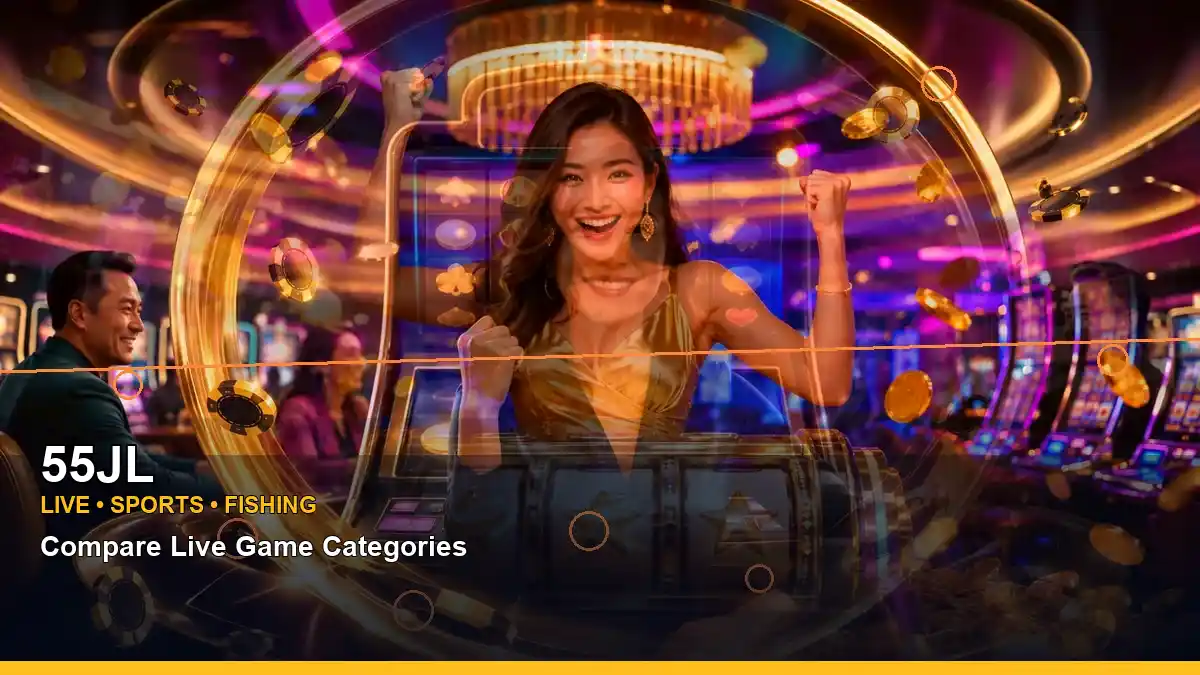 55JL casino cashback artwork highlighting mobile-friendly play.