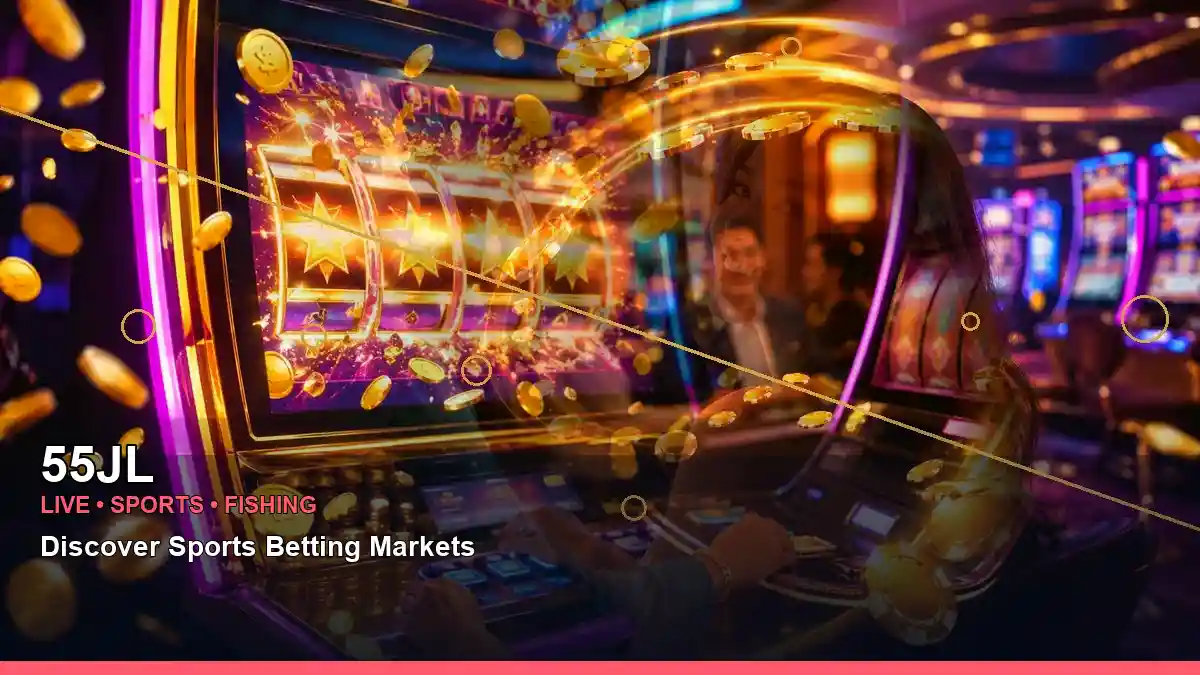 55JL VIP lounge artwork showing casino rewards and a Philippine casino host in a layered collage composition.